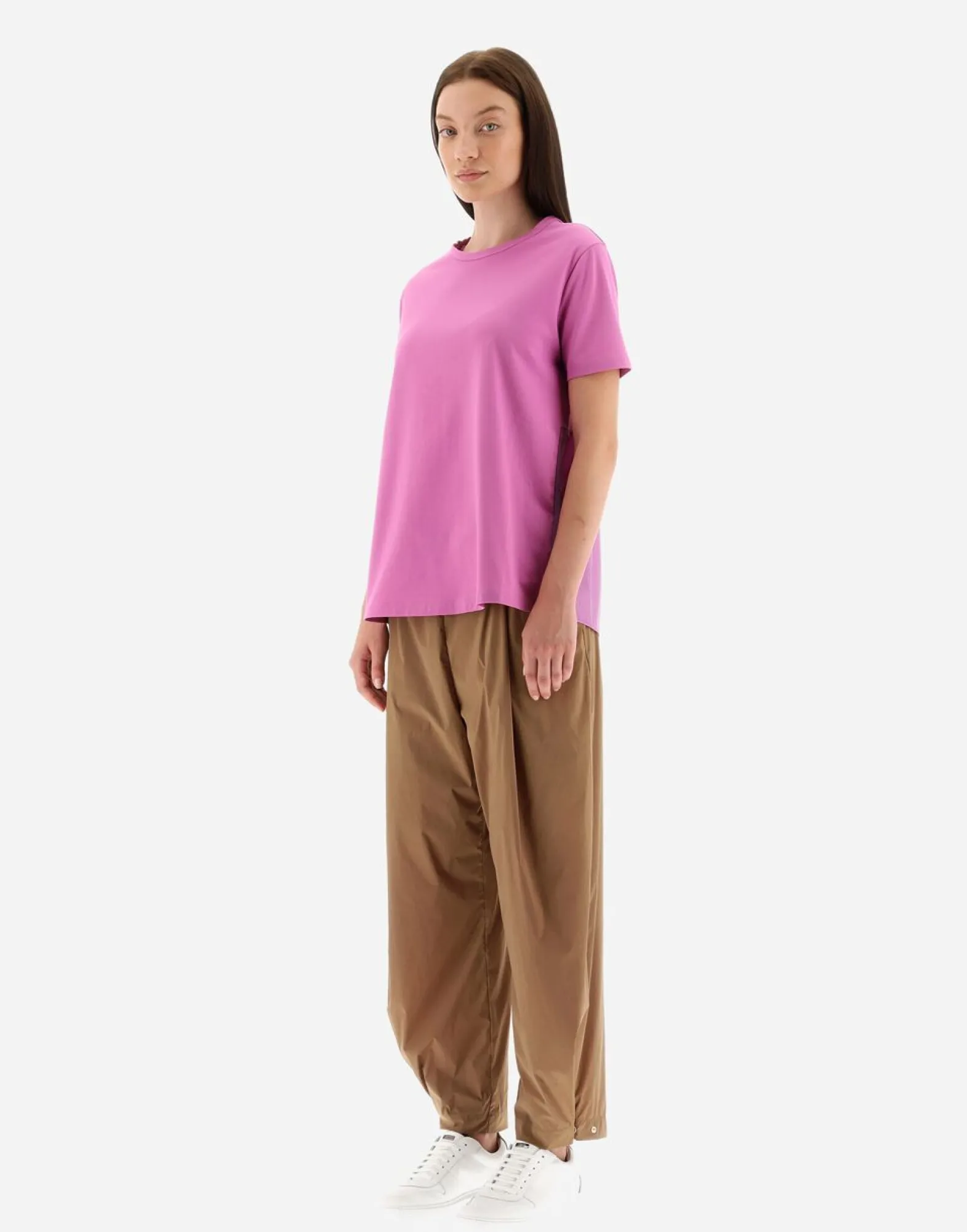 Herno T-Shirt In Chic Cotton Jersey & New Techno Taffeta