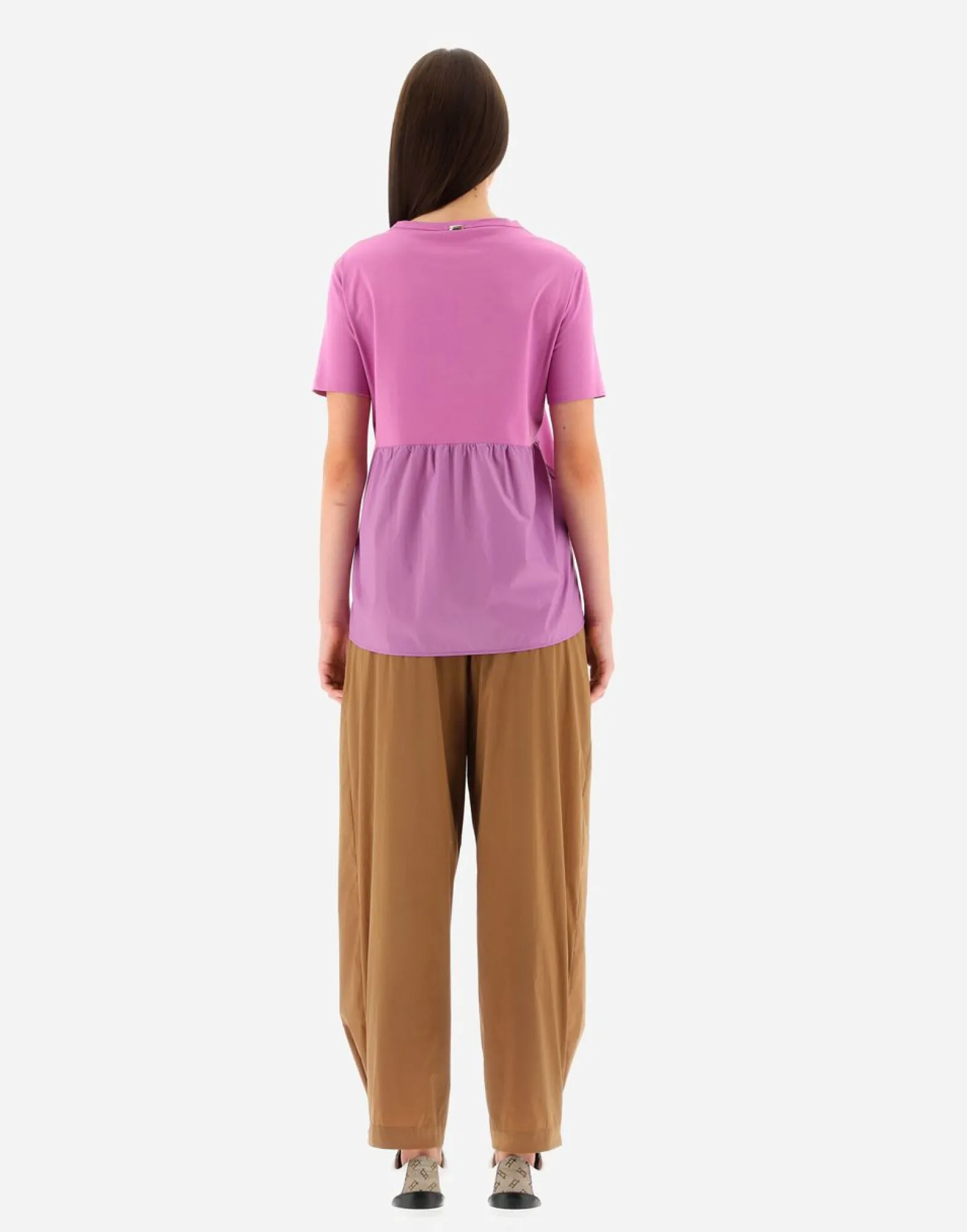 Herno T-Shirt In Chic Cotton Jersey & New Techno Taffeta
