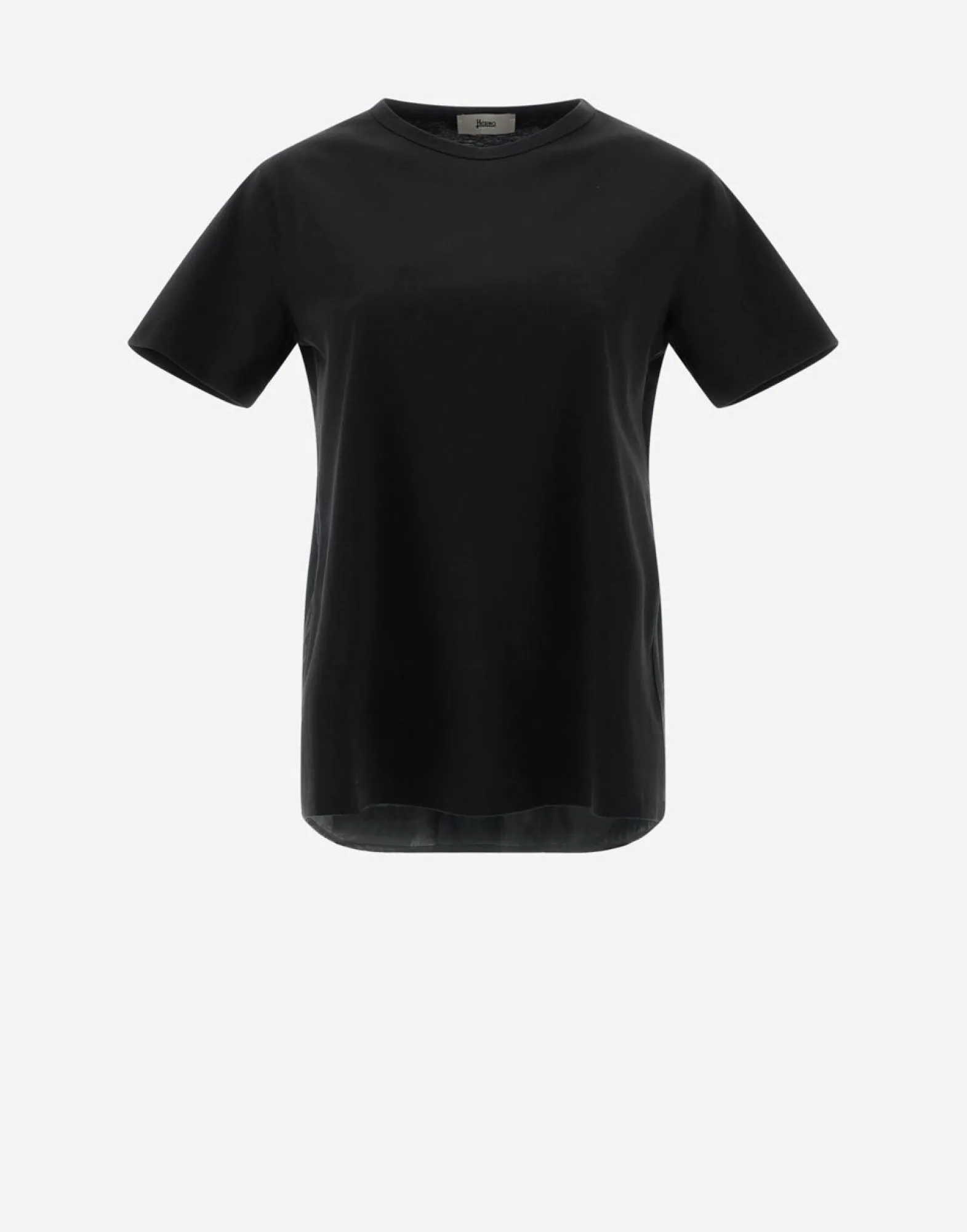 Herno T-Shirt In Chic Cotton Jersey & New Techno Taffeta
