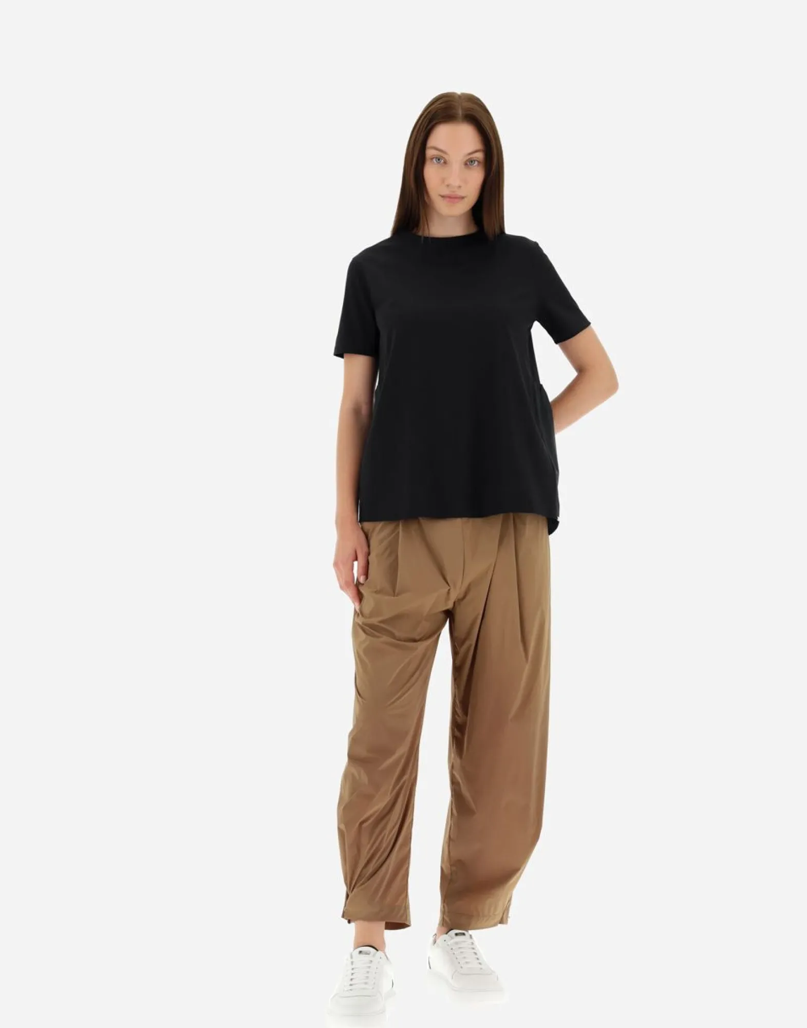 Herno T-Shirt In Chic Cotton Jersey & New Techno Taffeta