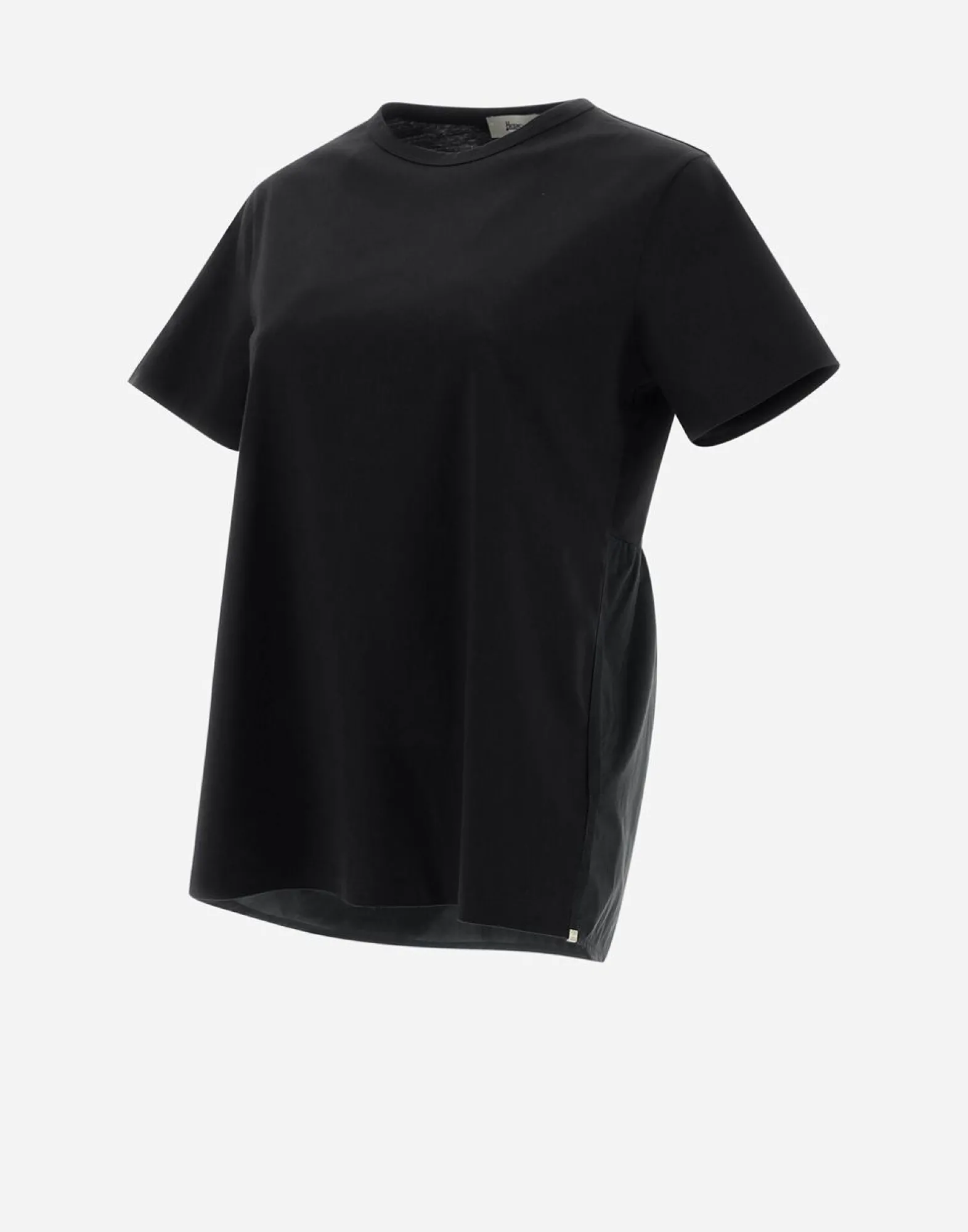 Herno T-Shirt In Chic Cotton Jersey & New Techno Taffeta