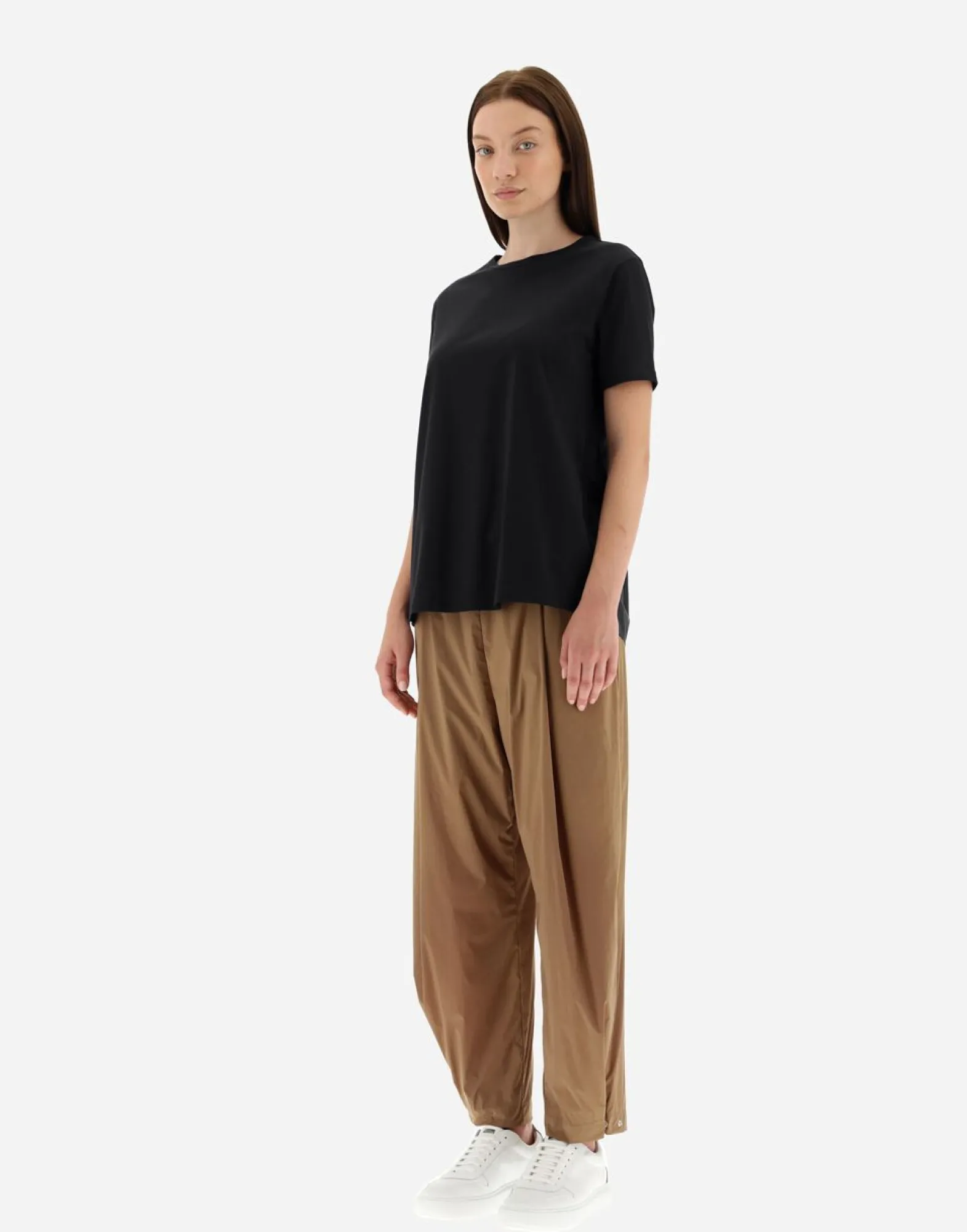 Herno T-Shirt In Chic Cotton Jersey & New Techno Taffeta