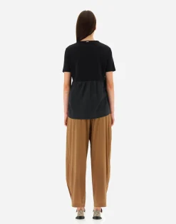 Herno T-Shirt In Chic Cotton Jersey & New Techno Taffeta