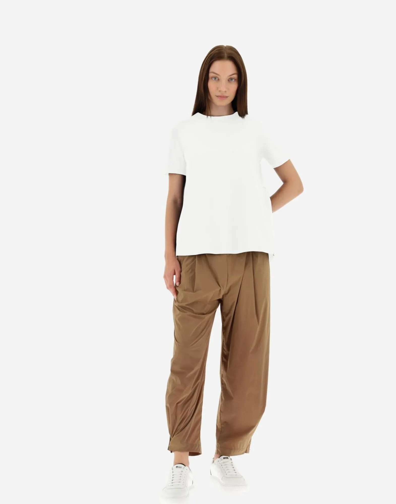 Herno T-Shirt In Chic Cotton Jersey & New Techno Taffeta