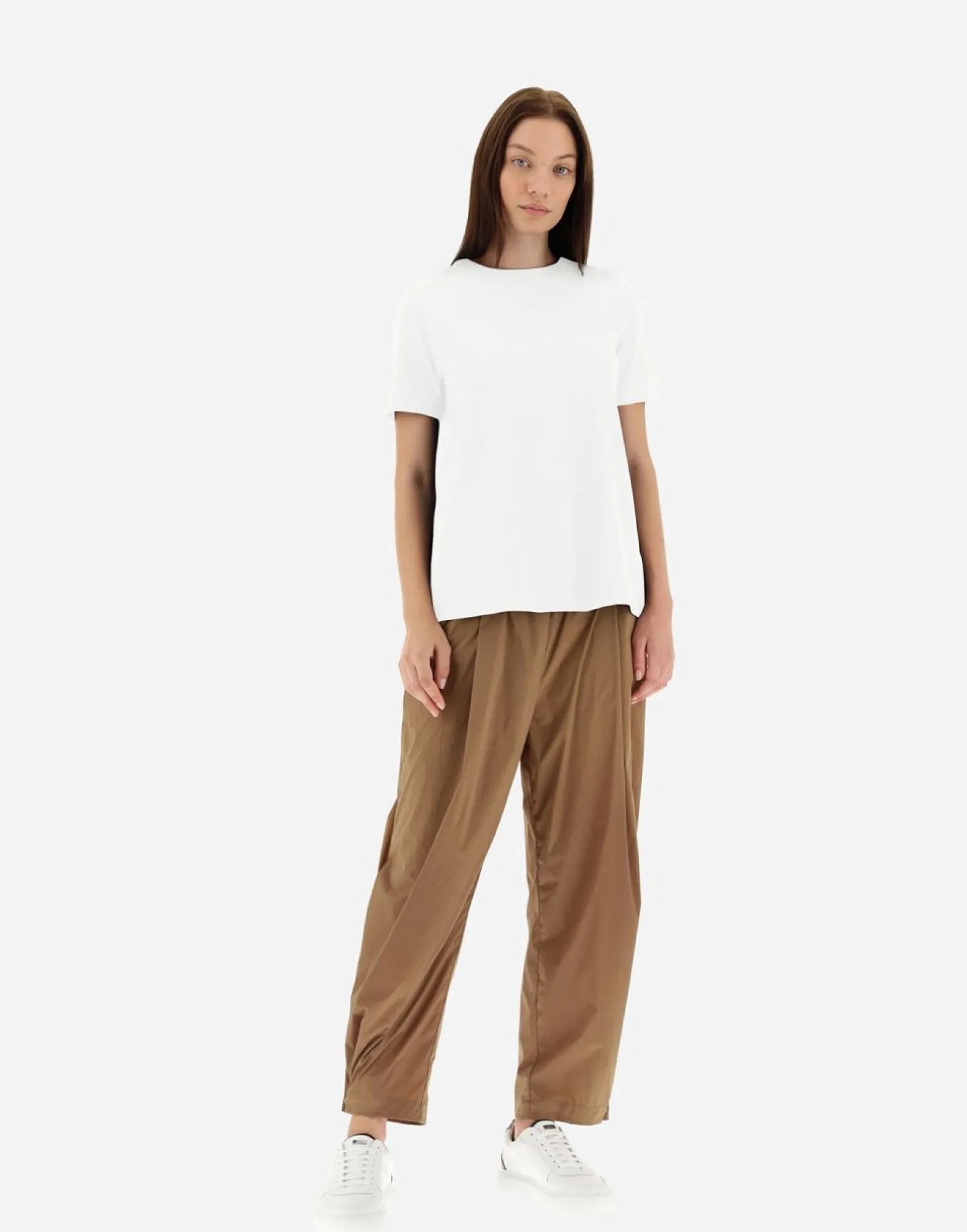 Herno T-Shirt In Chic Cotton Jersey & New Techno Taffeta