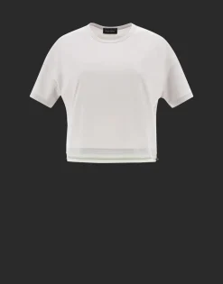 Herno T-Shirt In Dynamic Interlock And Light Opalescent