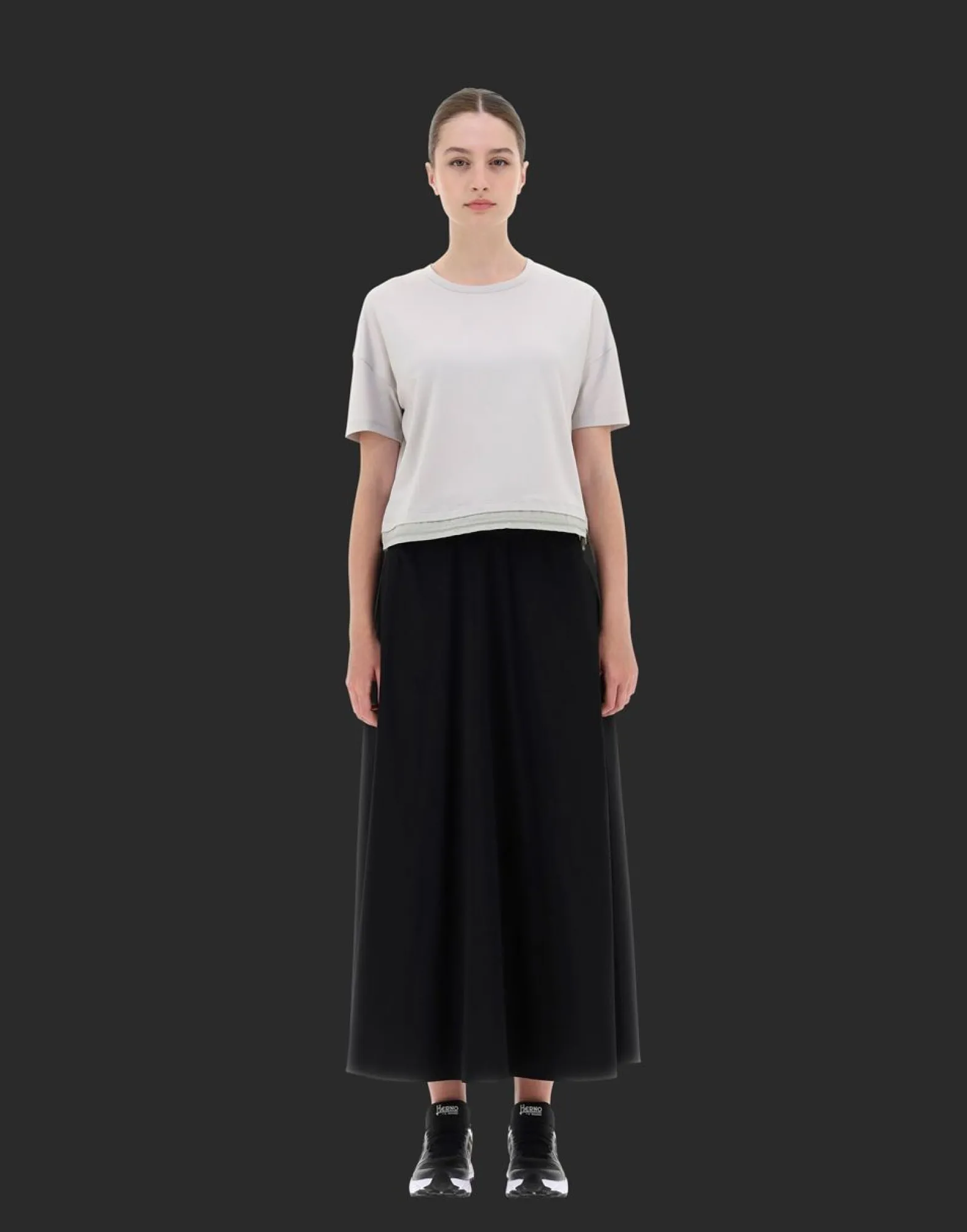 Herno T-Shirt In Dynamic Interlock And Light Opalescent
