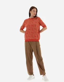 Herno T-Shirt In Geometric Monogram Jacquard