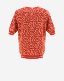 Herno T-Shirt In Geometric Monogram Jacquard
