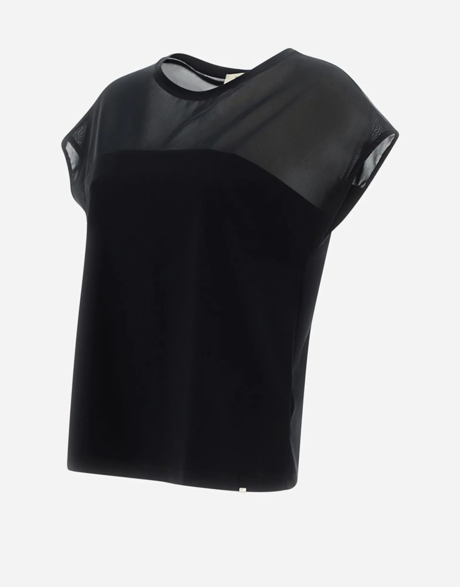 Herno T-Shirt In Light Scuba & Stretch Tulle