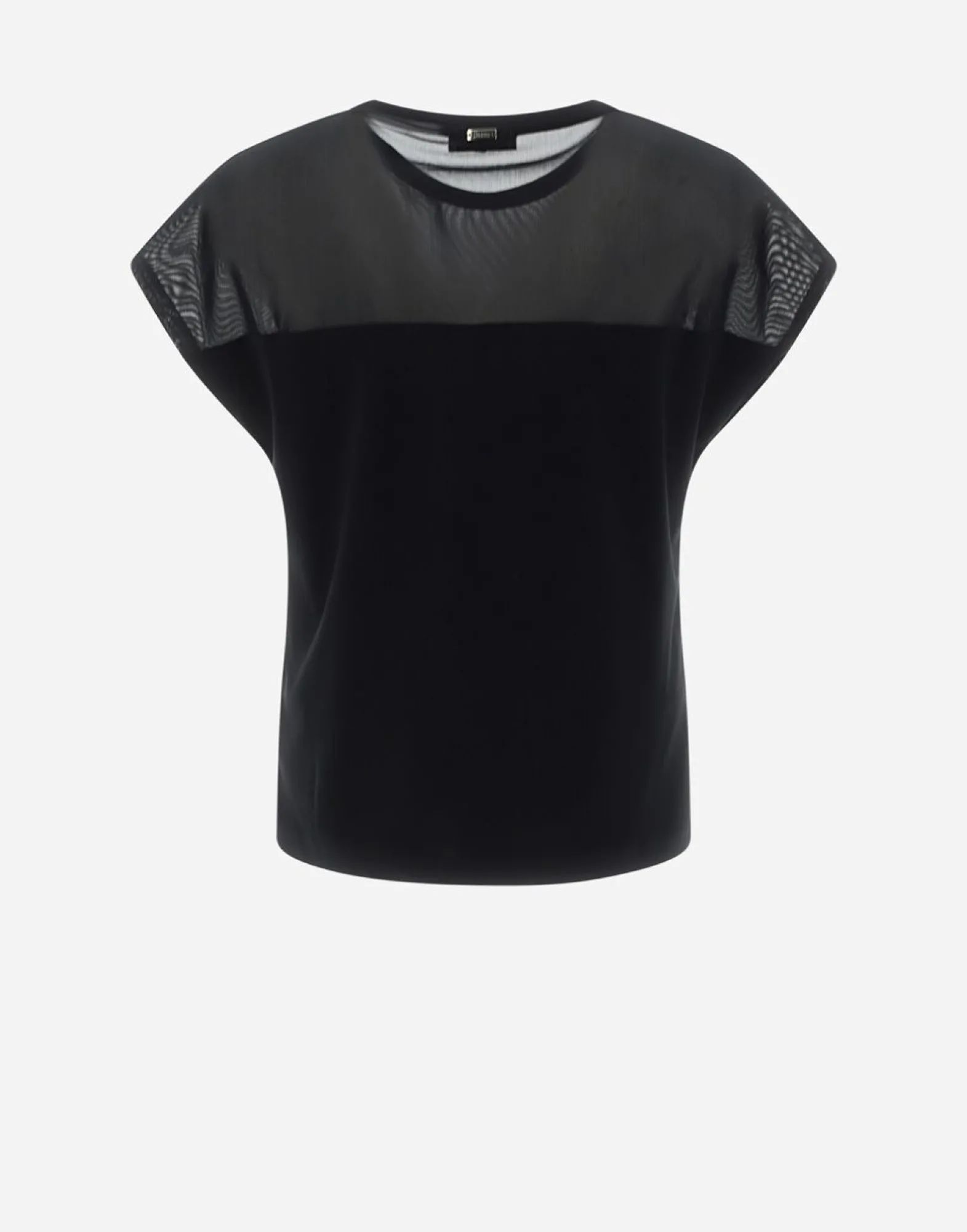 Herno T-Shirt In Light Scuba & Stretch Tulle