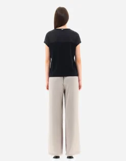 Herno T-Shirt In Light Scuba & Stretch Tulle