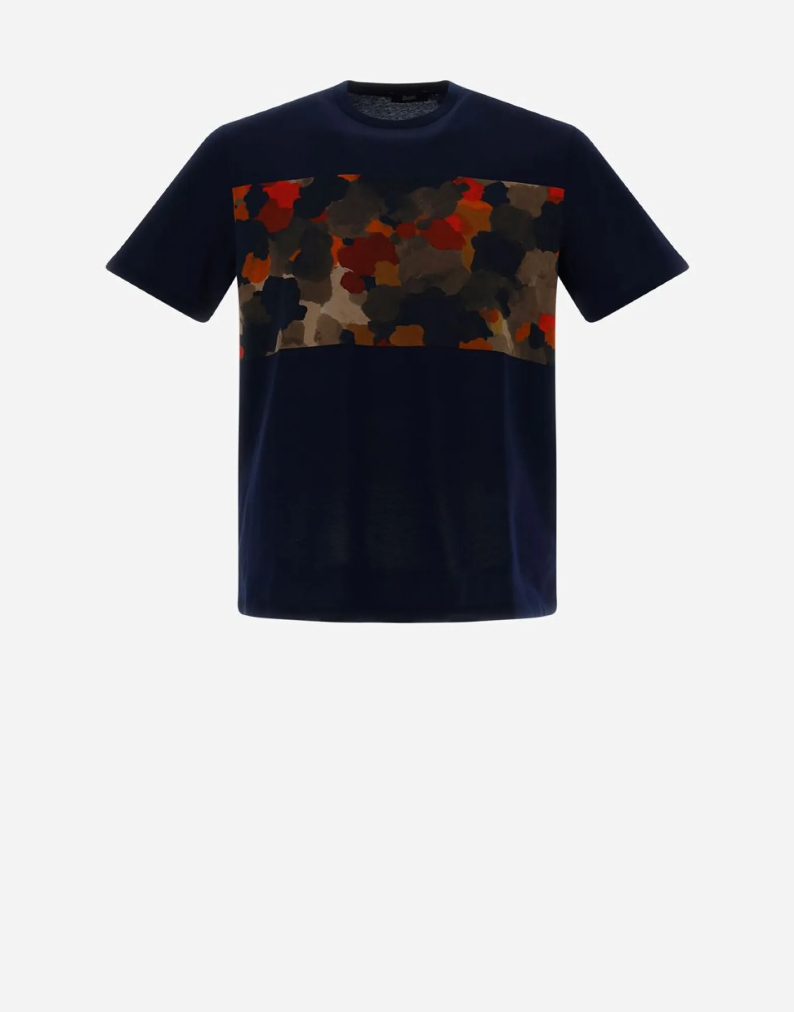 Herno T-Shirt In Superfine Cotton & Spring Camo Jersey
