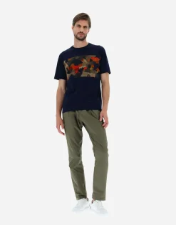 Herno T-Shirt In Superfine Cotton & Spring Camo Jersey