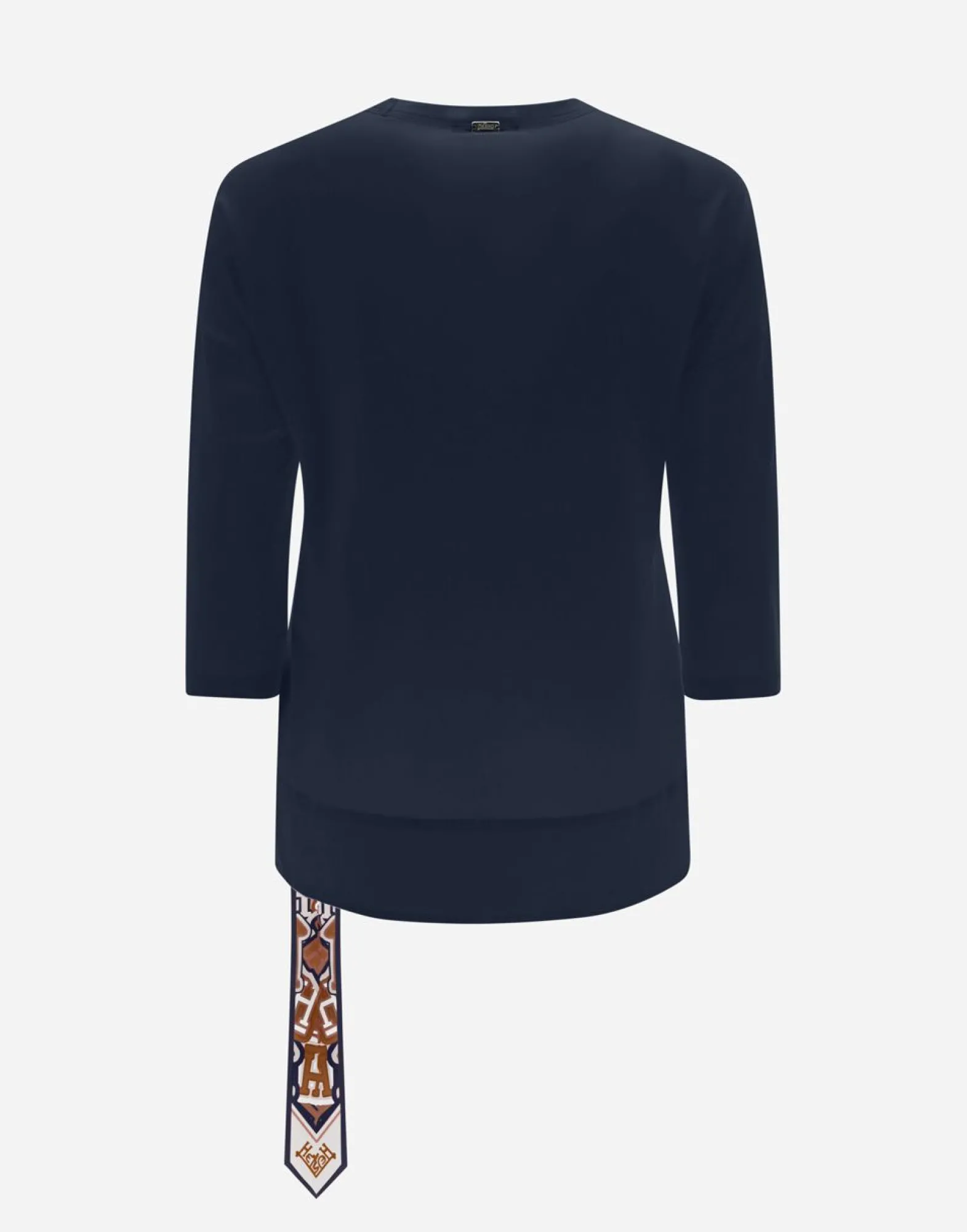 Herno T-Shirt In Superfine Cotton Stretch With Bubble Scarf