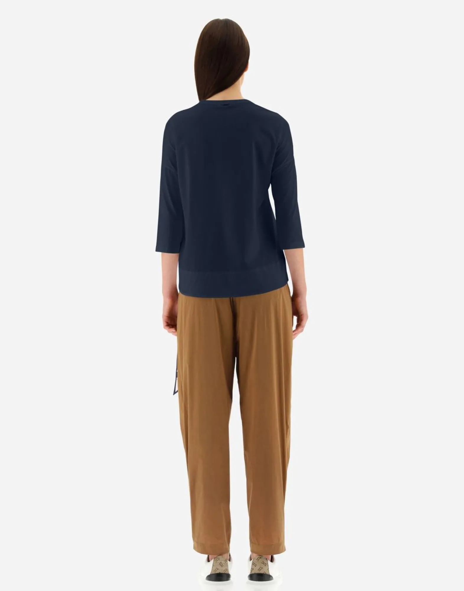 Herno T-Shirt In Superfine Cotton Stretch With Bubble Scarf