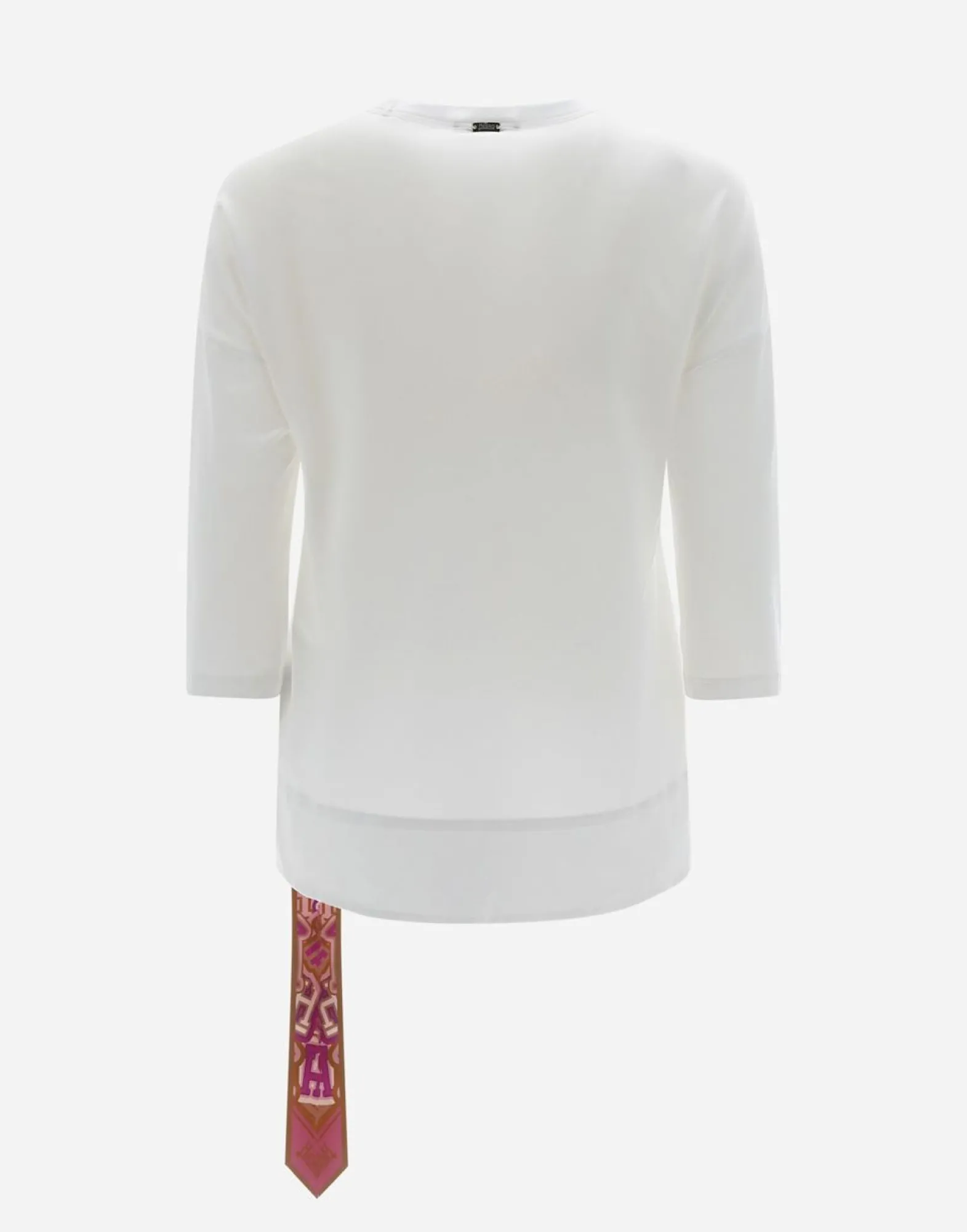 Herno T-Shirt In Superfine Cotton Stretch With Bubble Scarf