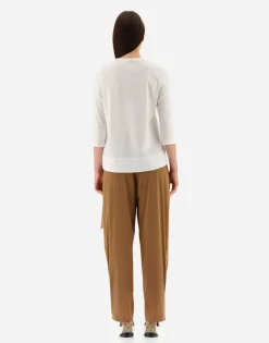 Herno T-Shirt In Superfine Cotton Stretch With Bubble Scarf