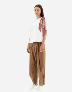 Herno T-Shirt In Superfine Cotton Stretch With Bubble Scarf