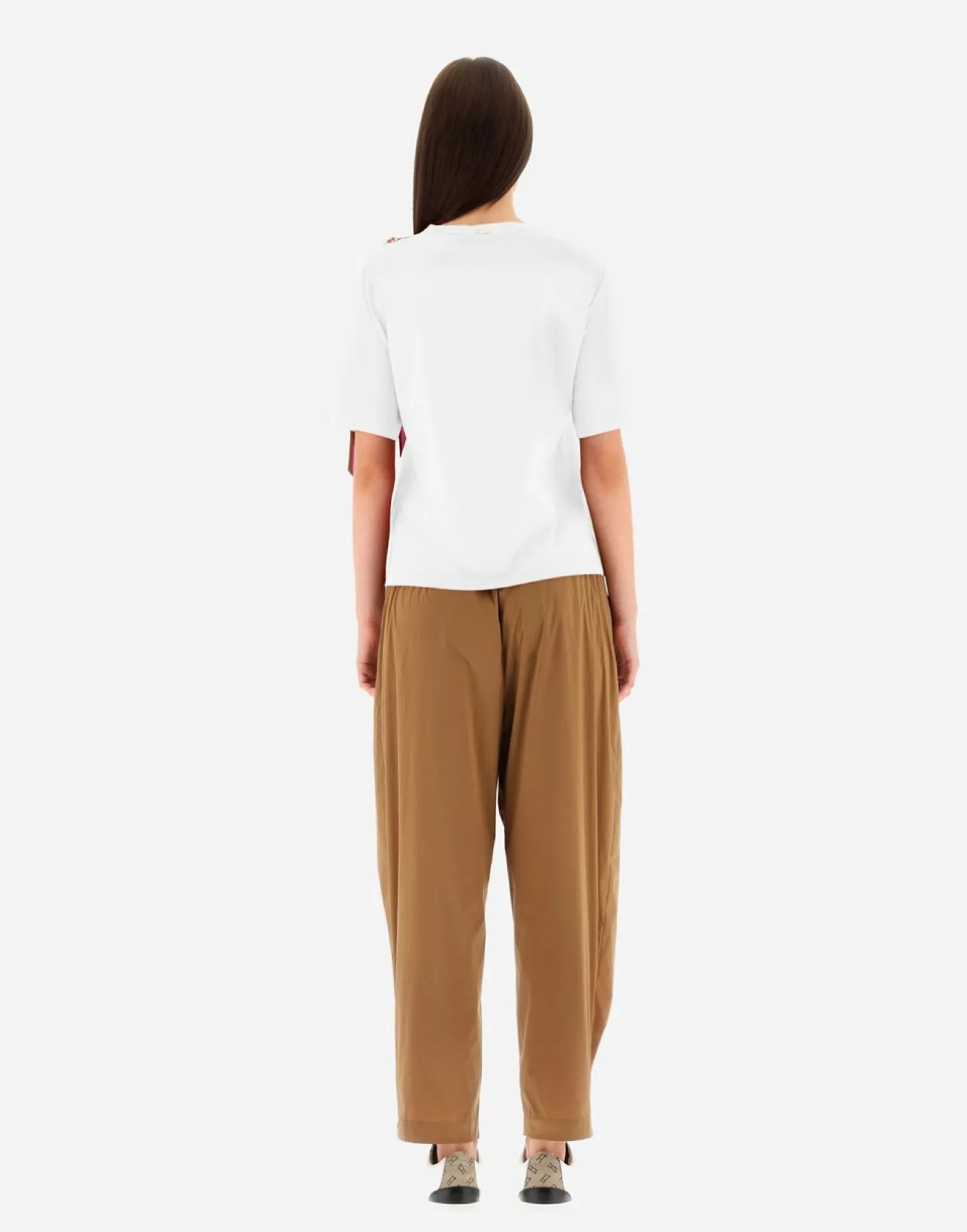 Herno T-Shirt In Superfine Cotton Stretch With Bubble Scarf