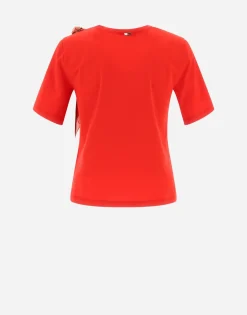 Herno T-Shirt In Superfine Cotton Stretch With Bubble Scarf