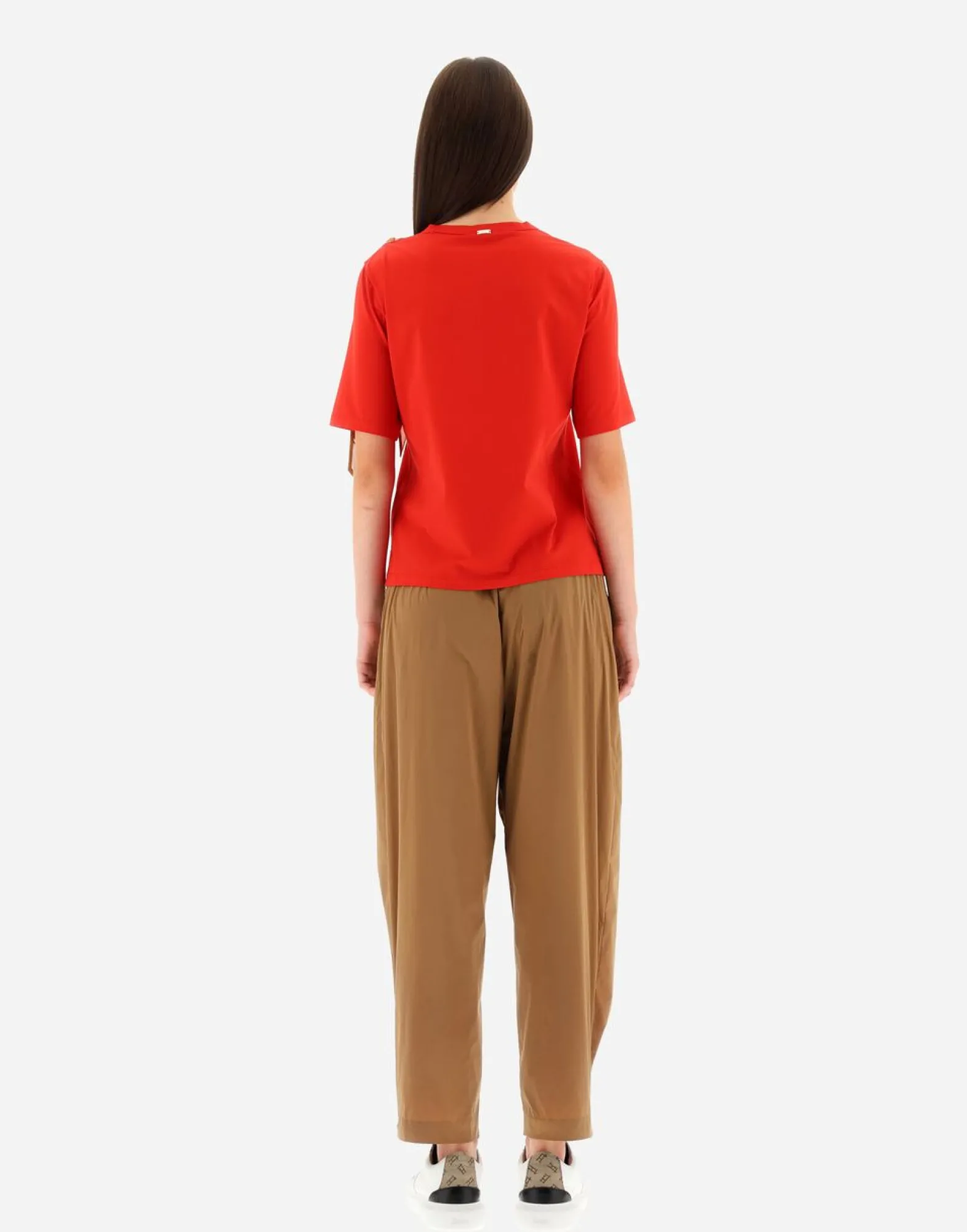 Herno T-Shirt In Superfine Cotton Stretch With Bubble Scarf