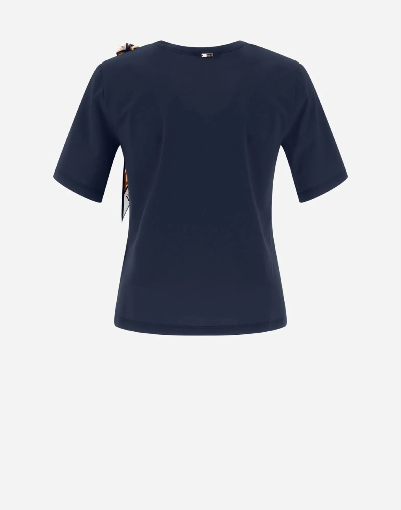 Herno T-Shirt In Superfine Cotton Stretch With Bubble Scarf