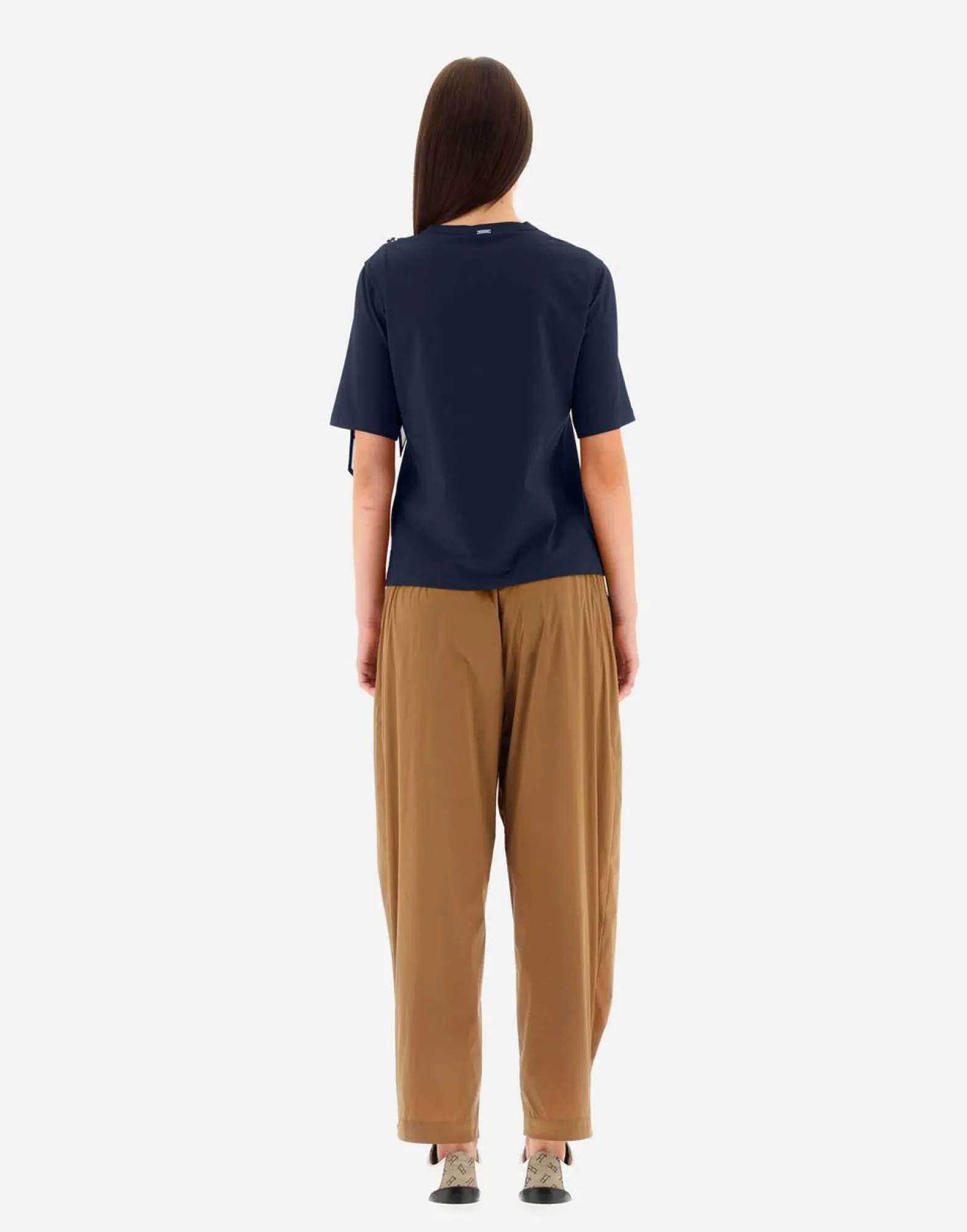 Herno T-Shirt In Superfine Cotton Stretch With Bubble Scarf