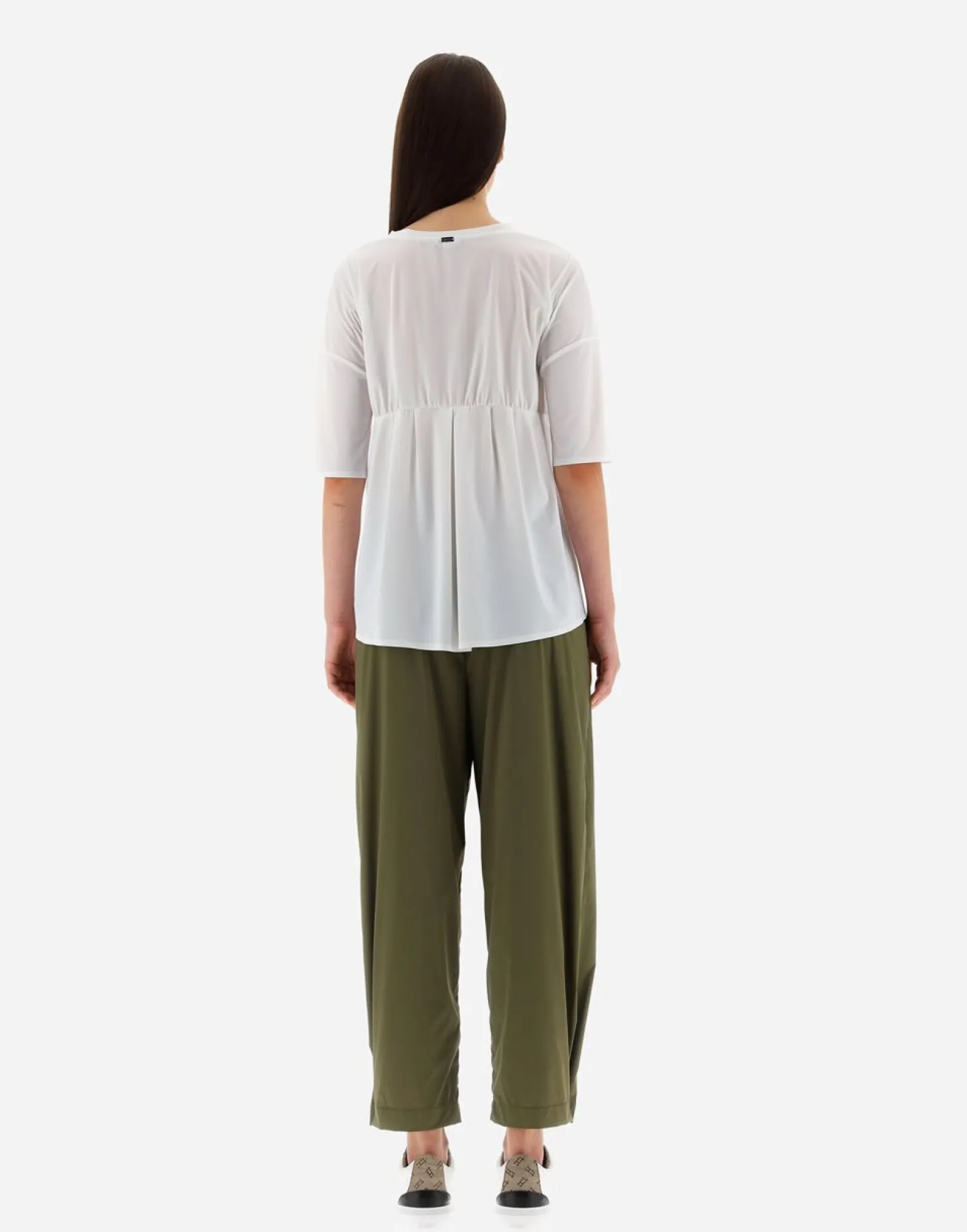 Herno T-Shirt With Three-Quarter Sleeves In Spring Ultralight Scuba