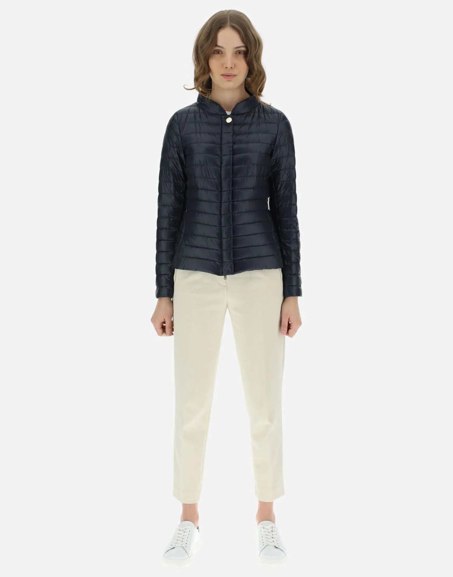 Herno Ultralight Nylon Slim Jacket With Collar