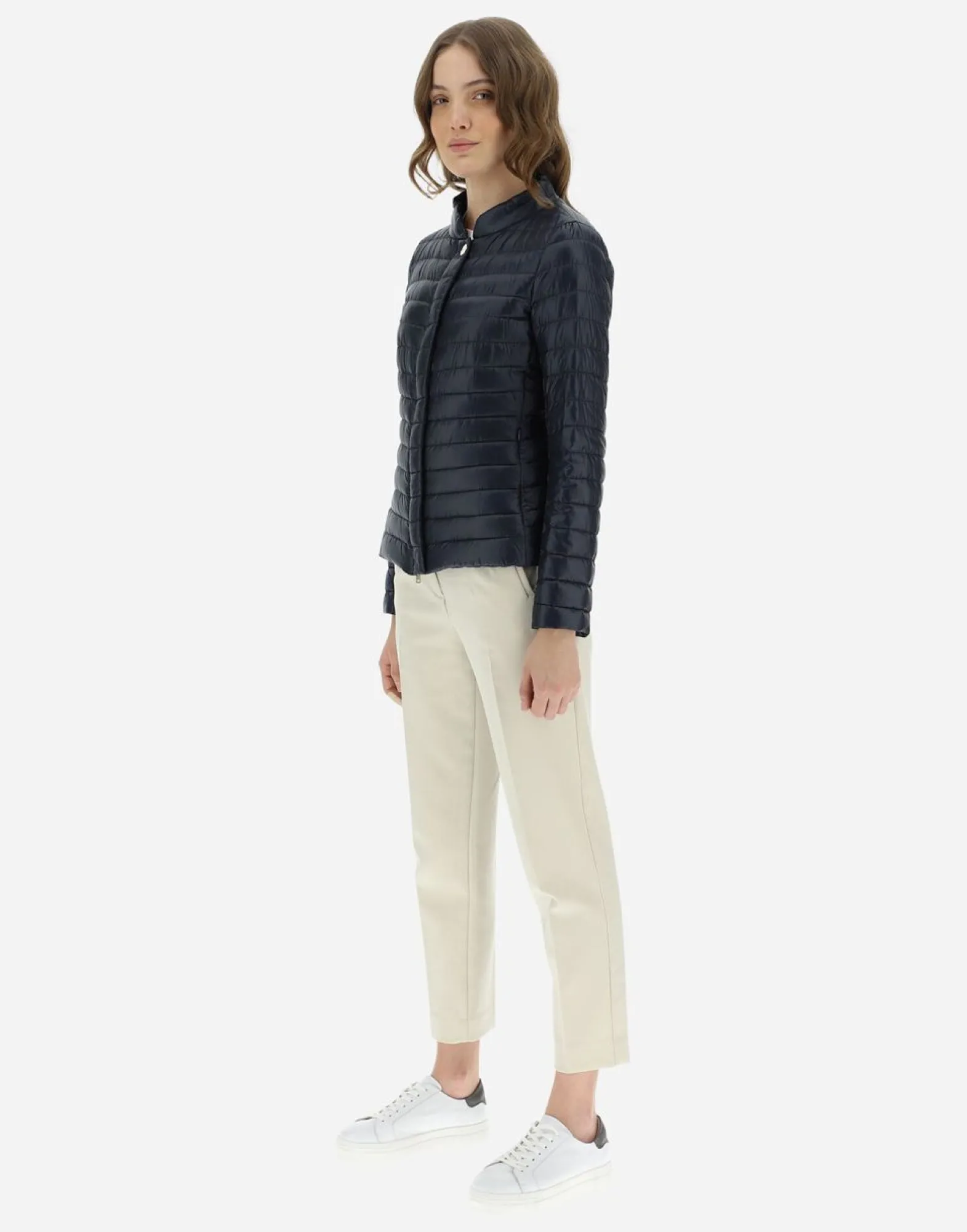 Herno Ultralight Nylon Slim Jacket With Collar