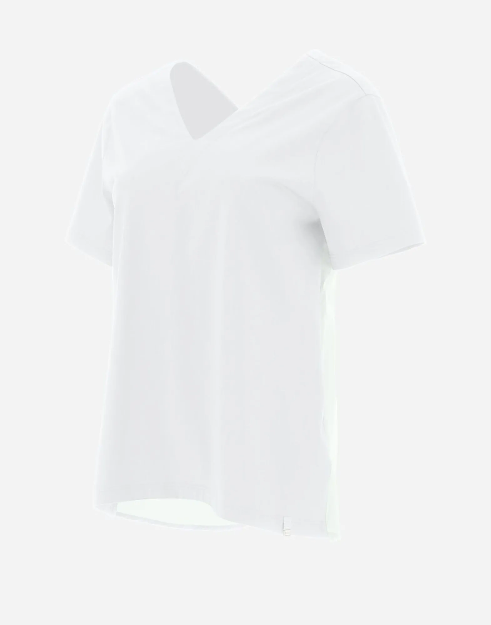 Herno V-Neck T-Shirt In Chic Cotton Jersey & New Techno Taffeta