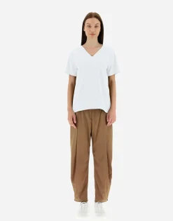 Herno V-Neck T-Shirt In Chic Cotton Jersey & New Techno Taffeta