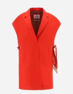 Herno Waistcoat In Delon With Scarf