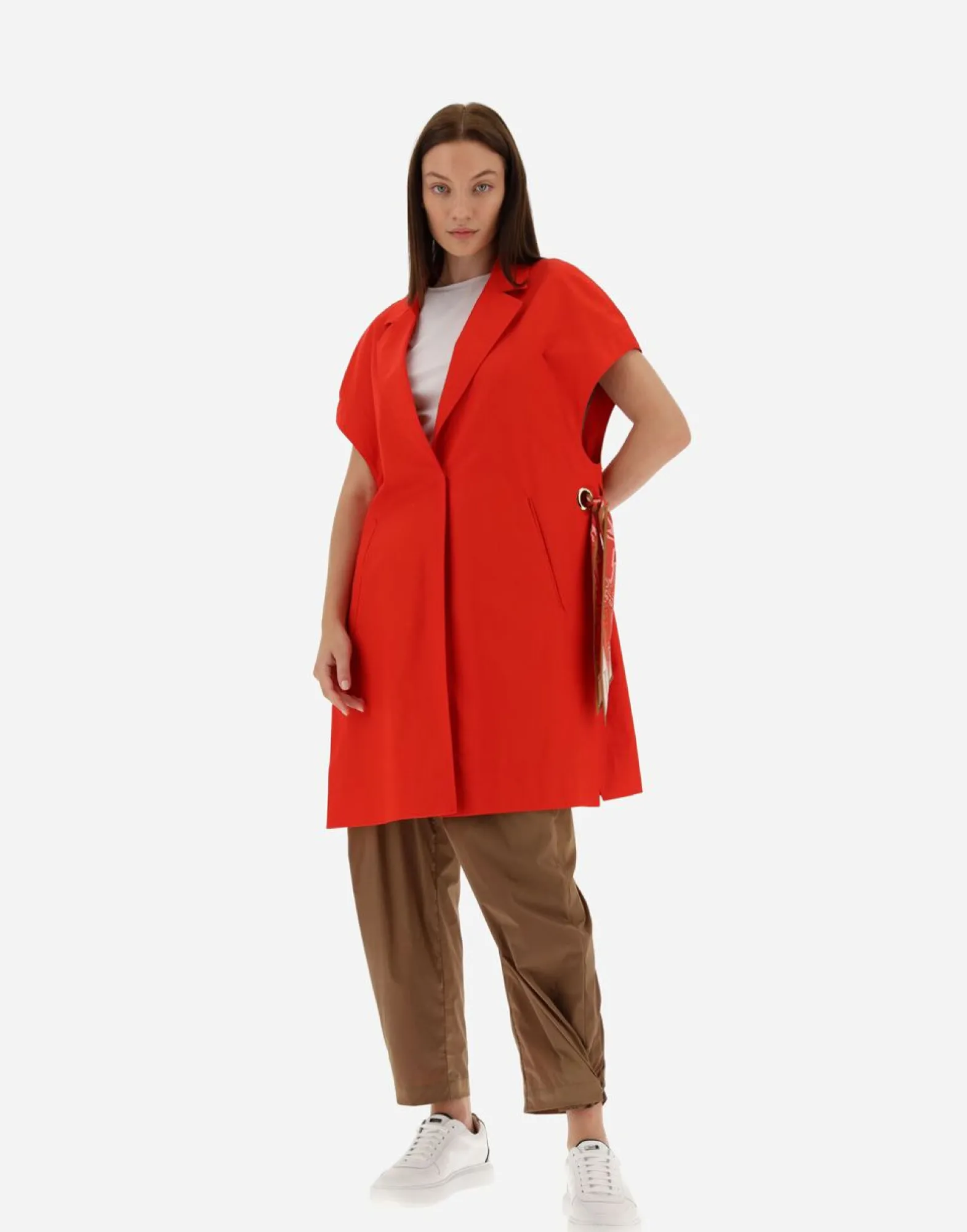 Herno Waistcoat In Delon With Scarf