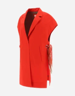 Herno Waistcoat In Delon With Scarf