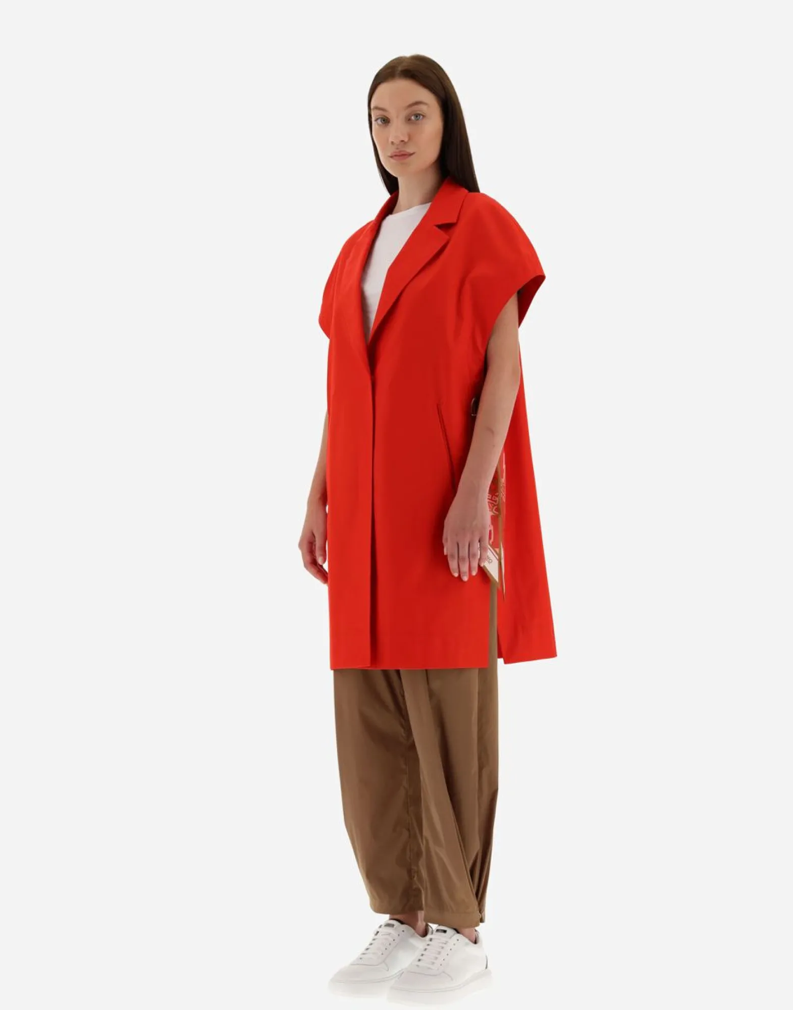 Herno Waistcoat In Delon With Scarf