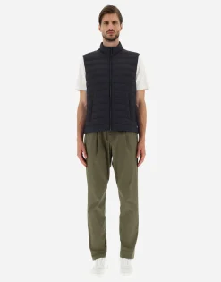 Herno Waistcoat In Nuage With Monogram Detailing