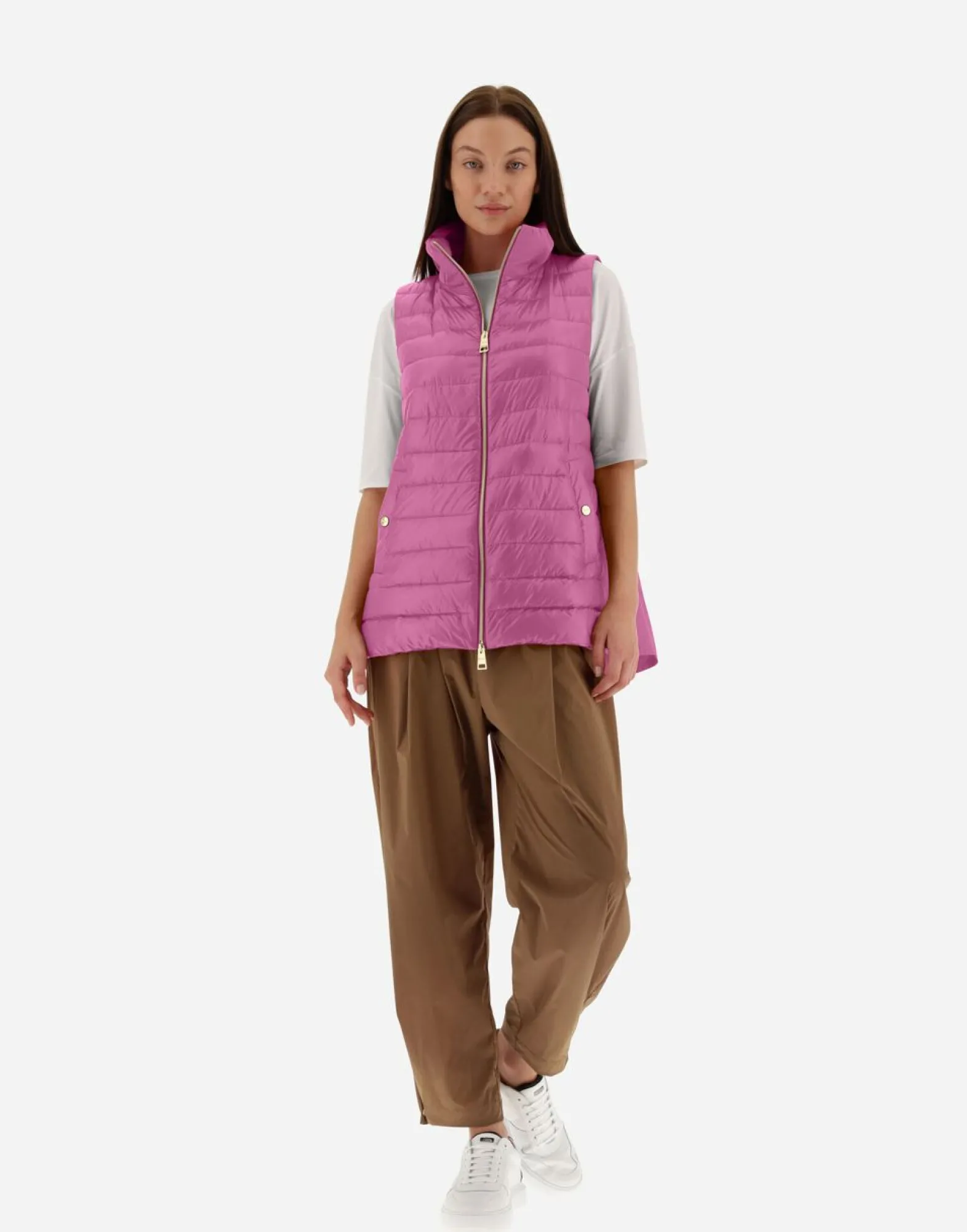 Herno Waistcoat In Nylon Ultralight & New Techno Taffeta