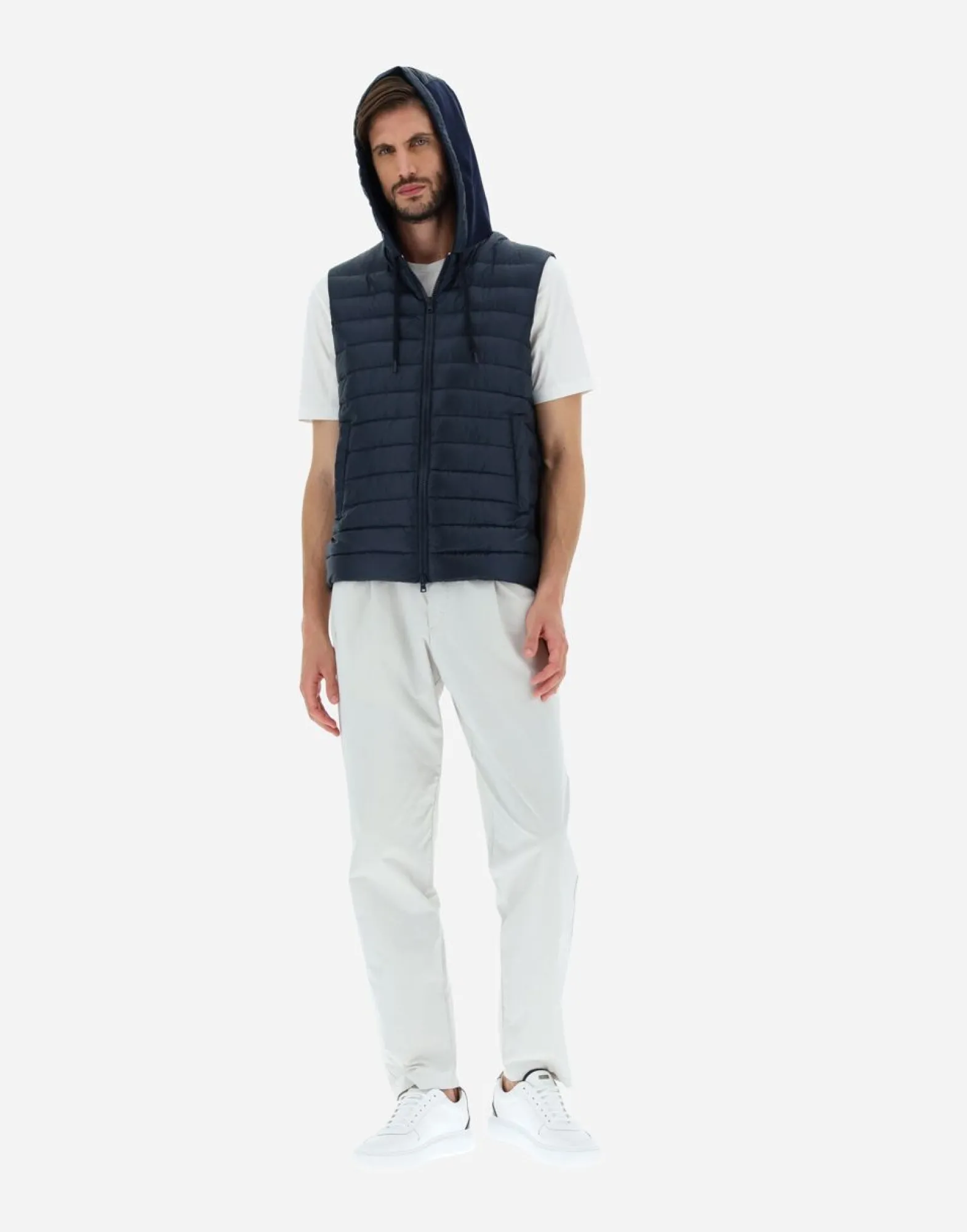 Herno Waistcoat In Nylon Ultralight & Fleece