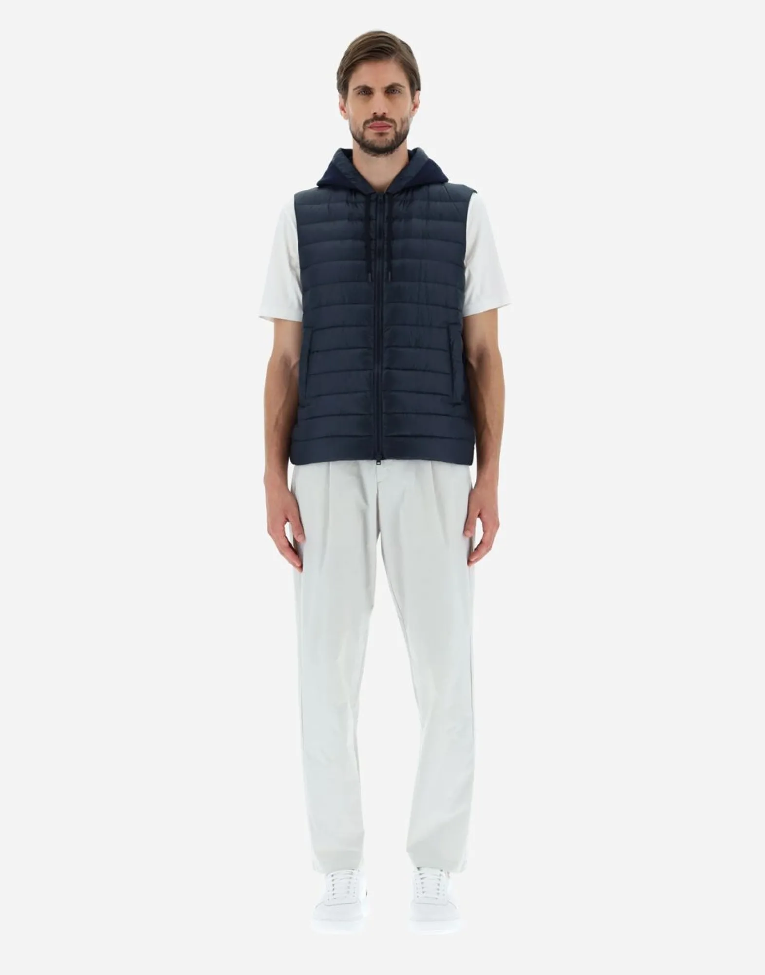 Herno Waistcoat In Nylon Ultralight & Fleece