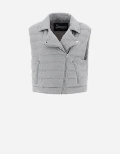 Herno Waistcoat In Shiny Rock