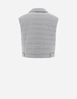 Herno Waistcoat In Shiny Rock