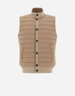 Herno Waistcoat In Silk Wool & Nuage