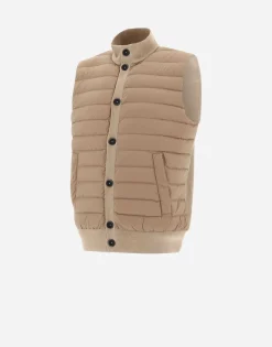 Herno Waistcoat In Silk Wool & Nuage