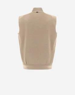 Herno Waistcoat In Silk Wool & Nuage