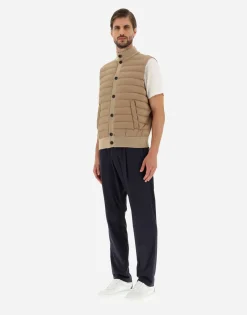 Herno Waistcoat In Silk Wool & Nuage
